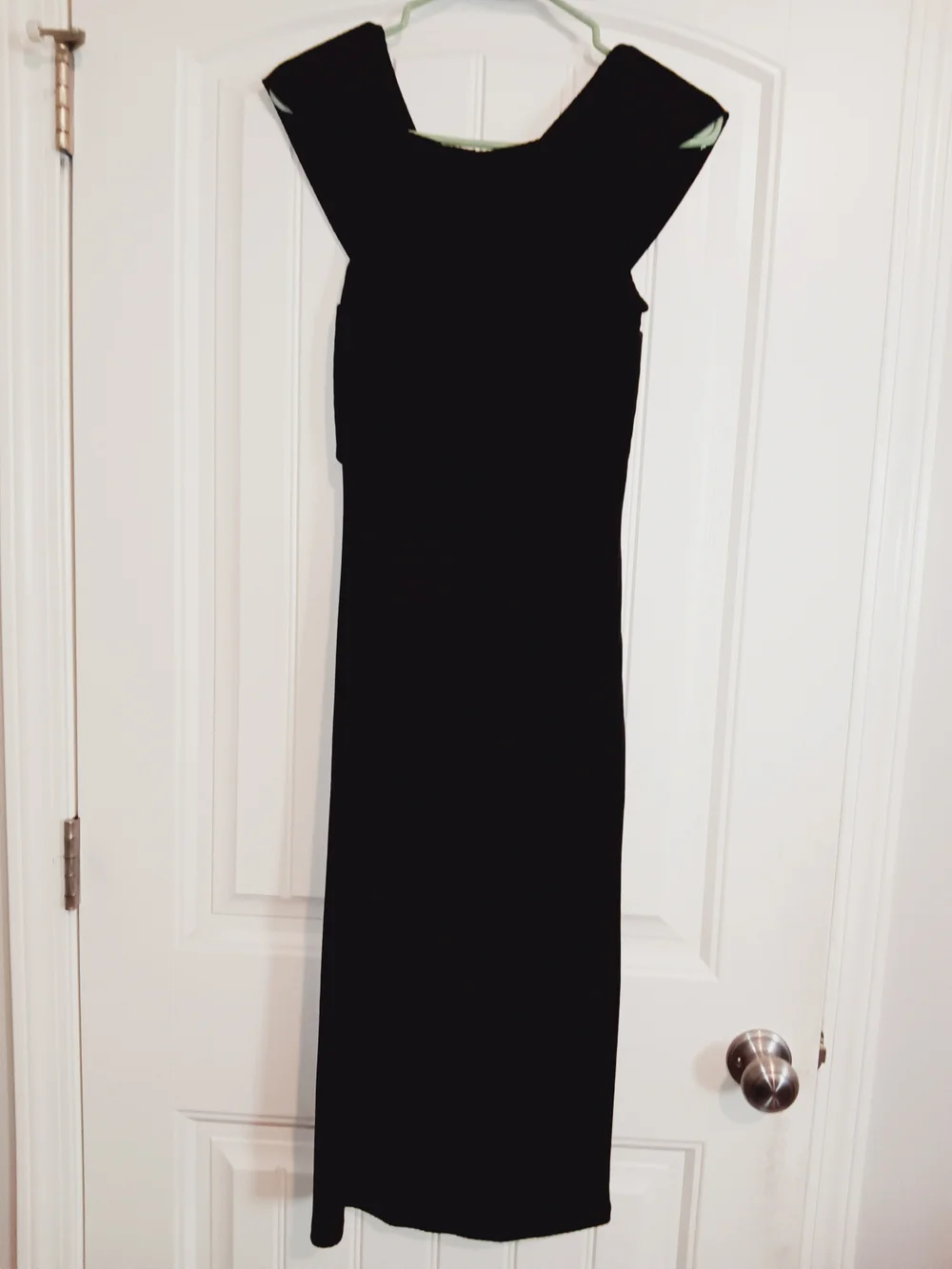 MICHAEL Michael Kors Black Off-Shoulder Ribbed Knit Midi Dress Size L